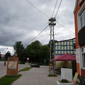 Мамоново. Центр города с информационным щитом для туристов.