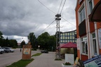 Мамоново. Центр города с информационным щитом для туристов.