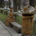 Деревянная скульптура аллеи Славы в Мамоново.