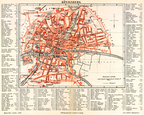 Карта-схема Кёнигсберга (1890).