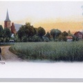 Königsberg. Juditten. Ortsansicht mit Kirche (1900-1910).