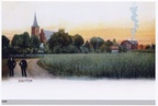 Königsberg. Juditten. Ortsansicht mit Kirche (1900-1910).