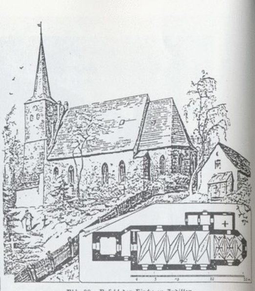 Königsberg. Kirche in Juditten, Federzeichnung (1900-1910).