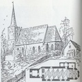 Königsberg. Kirche in Juditten, Federzeichnung (1900-1910).