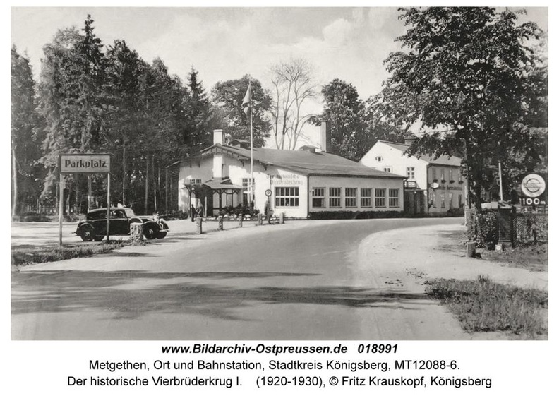 Königsberg. Metgethen, Ort und Bahnstation (1920-1930).