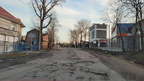 Дорога на ул. Аллея Смелых (весна 2023).