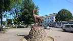 Памятник оленю в Черняховске.