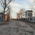 Дорога на ул. Аллея Смелых (весна 2023).